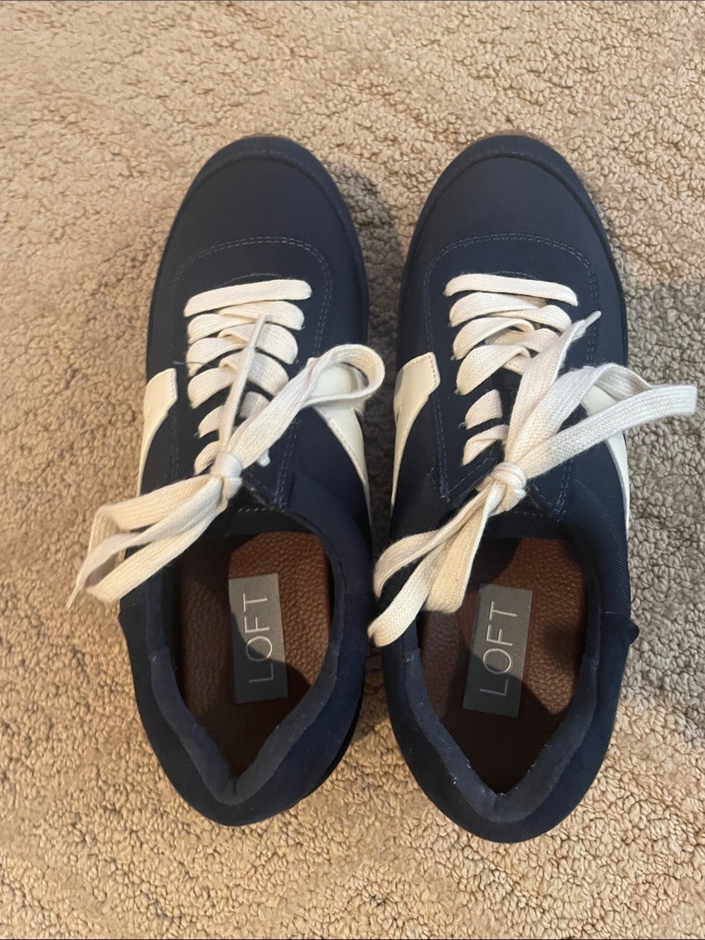 Loft Navy Blue Low-Top Sneakers with White Accent - Picture 6 of 6